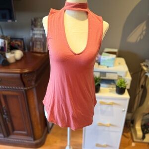 Express Pink Cut Out Tank Top